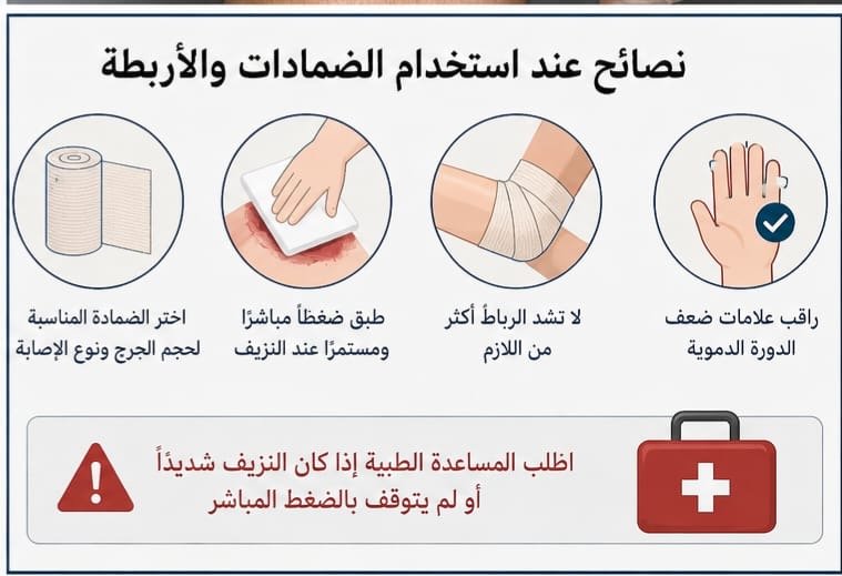 الفرق بين الضماد الضاغط والرباط العادي