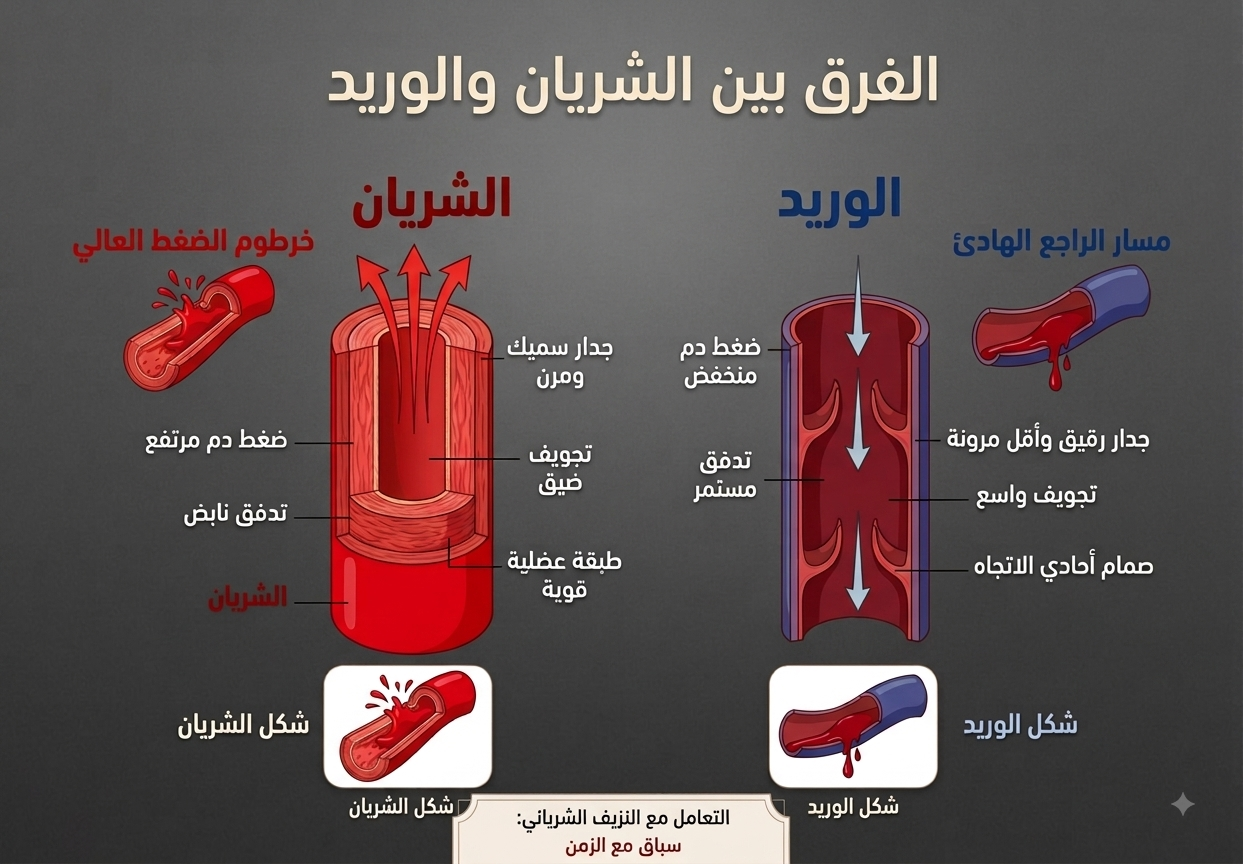 كيفية ايقاف النزيف الشرياني قبل وصول الاسعاف