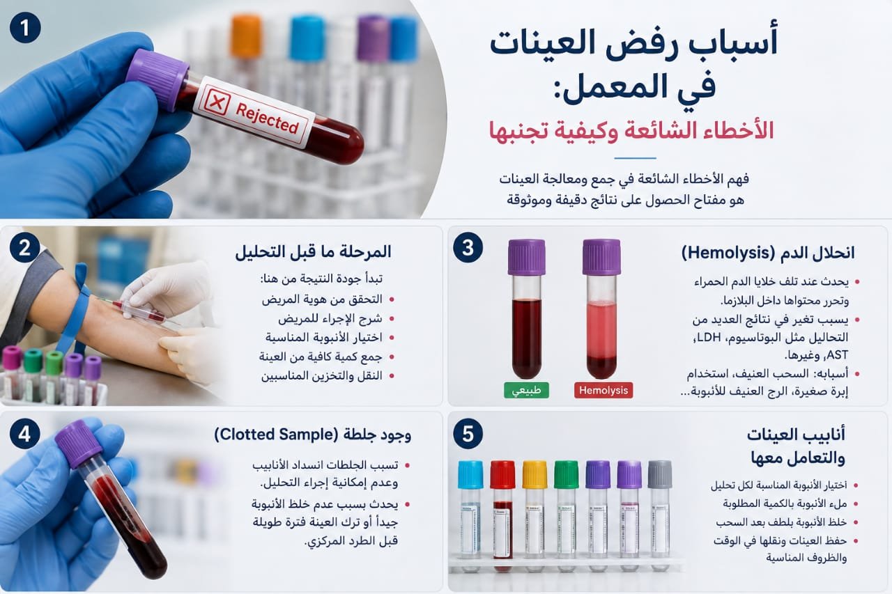 اسباب رفض العينات في المعمل